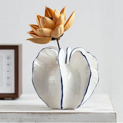 Vase Décoratif en Céramique Blanc – Élégance Moderne pour Salon Vases Electro Paris