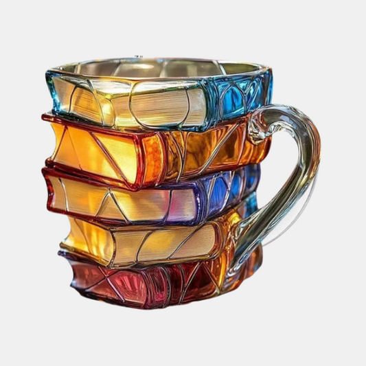 Vase Livre en Acrylique Transparent – Cadeau Décoratif Unique pour Amoureux des Livres Tasses Electro Paris