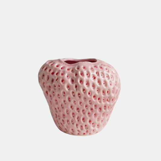 Vase en Céramique Fraise Florale – Décoration Ludique pour la Maison Vases Electro Paris Rosa petit