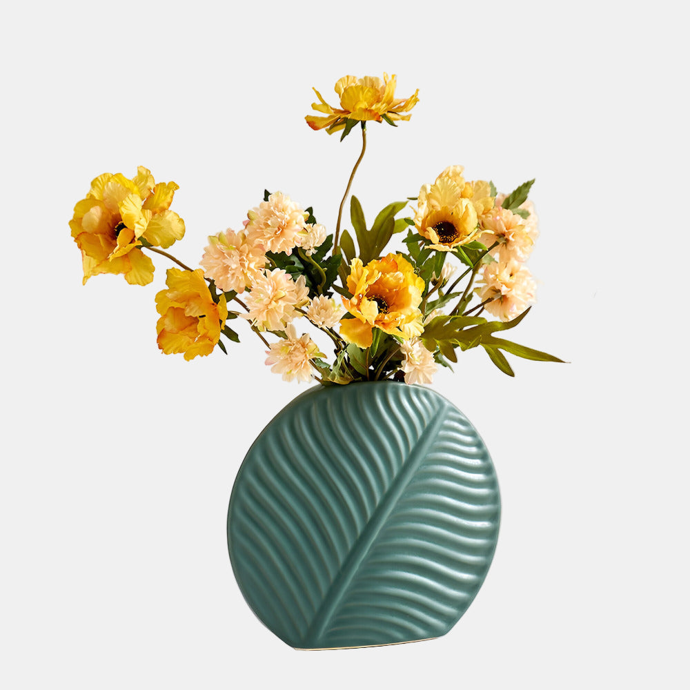 Vase En Céramique Blanche Artisanale – Élégance Pure Pour Votre Intérieur Vases Electro Paris Vert foncé