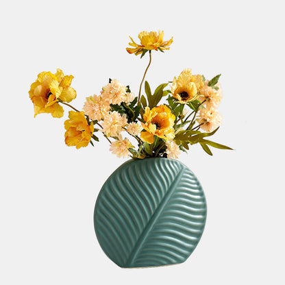 Vase En Céramique Blanche Artisanale – Élégance Pure Pour Votre Intérieur Vases Electro Paris Vert foncé