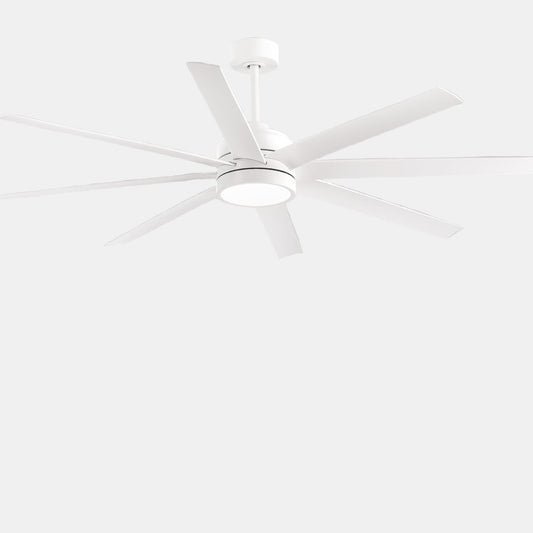 Ventilateur de plafond élégant et silencieux avec éclairage LED Lampe pour ventilateur de plafond Electro Paris Blanc