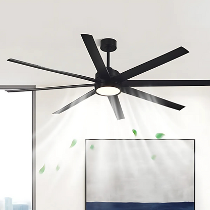 Ventilateur de plafond élégant et silencieux avec éclairage LED Lampe pour ventilateur de plafond Electro Paris Noir