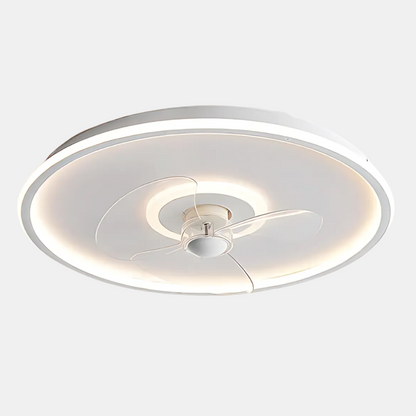 Ventilateur de plafond LED ultra-mince avec télécommande Lampe pour ventilateur de plafond Electro Paris Blanc