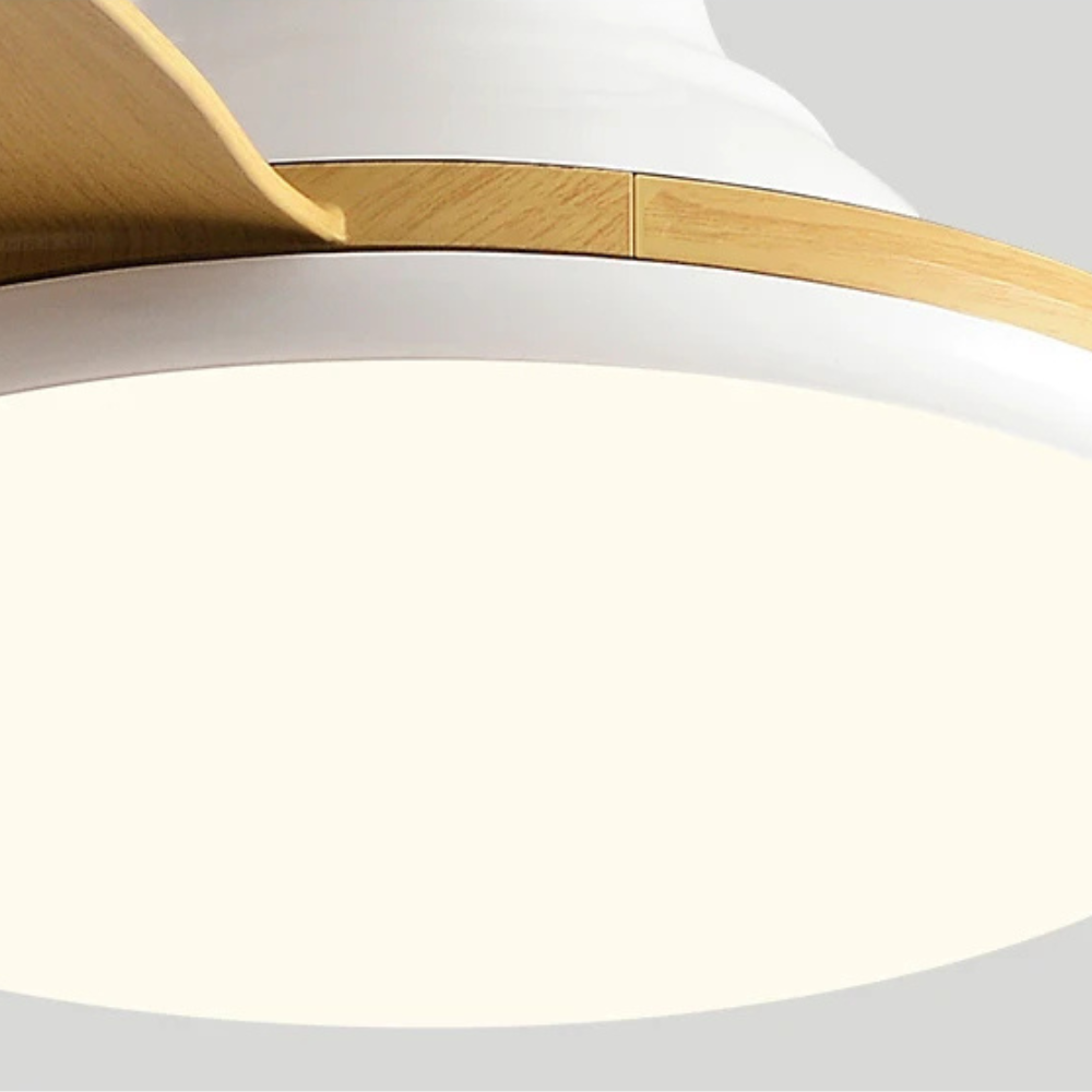 Ventilateur Plafond à Lames en Bois avec Lampe LED Dimmable Lampe pour ventilateur de plafond Electro Paris