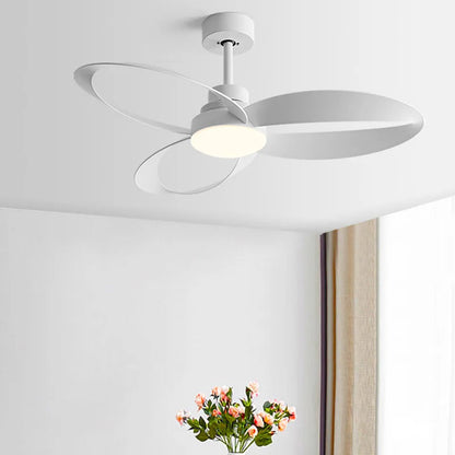 Ventilateur de plafond moderne avec éclairage LED et pales en bois ondulées Lampe pour ventilateur de plafond Electro Paris
