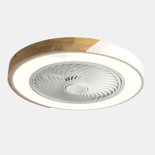 Ventilateur de plafond avec éclairage LED et finition bois Lampe pour ventilateur de plafond Electro Paris Blanc