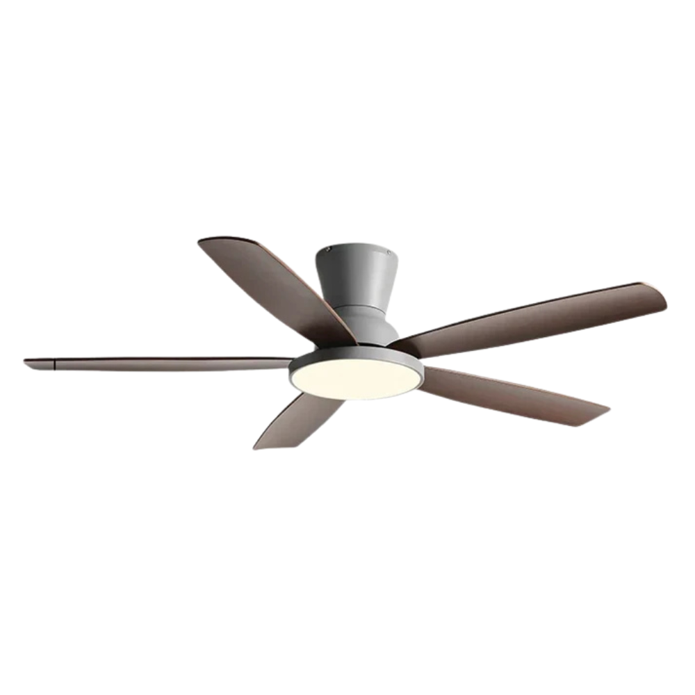 Ventilateur Plafond Silencieux avec Éclairage LED et Télécommande Lampe pour ventilateur de plafond Electro Paris Noyer gris 108cm