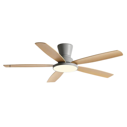 Ventilateur Plafond Silencieux avec Éclairage LED et Télécommande Lampe pour ventilateur de plafond Electro Paris Bois gris 108cm