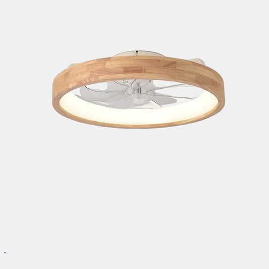 Ventilateur de plafond avec éclairage LED au design en bois Ventilateur de plafond avec lampe Electro Paris Default