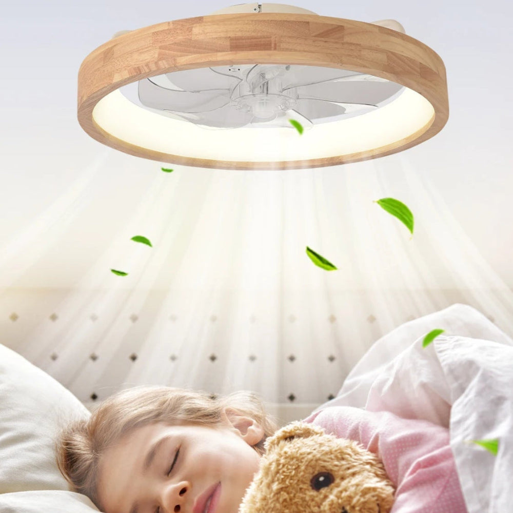 Ventilateur de plafond avec éclairage LED au design en bois Ventilateur de plafond avec lampe Electro Paris