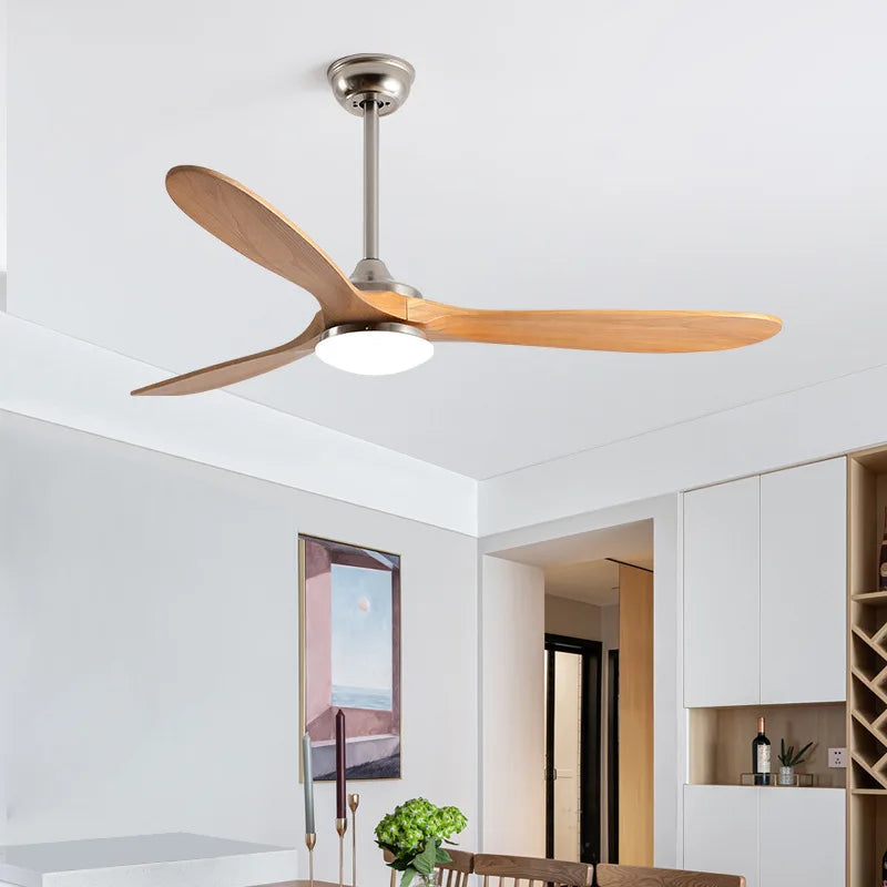 Ventilateur de plafond avec pales aspect bois et éclairage LED Lampe pour ventilateur de plafond Electro Paris