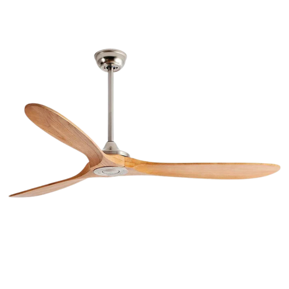 Ventilateur de plafond avec pales aspect bois et éclairage LED Lampe pour ventilateur de plafond Electro Paris Métal 106cm