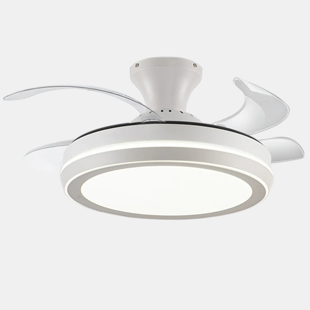 Ventilateur de Plafond à Lames Rétractables avec Éclairage LED Intégré Ventilateur de plafond avec lampe Electro Paris 96cm
