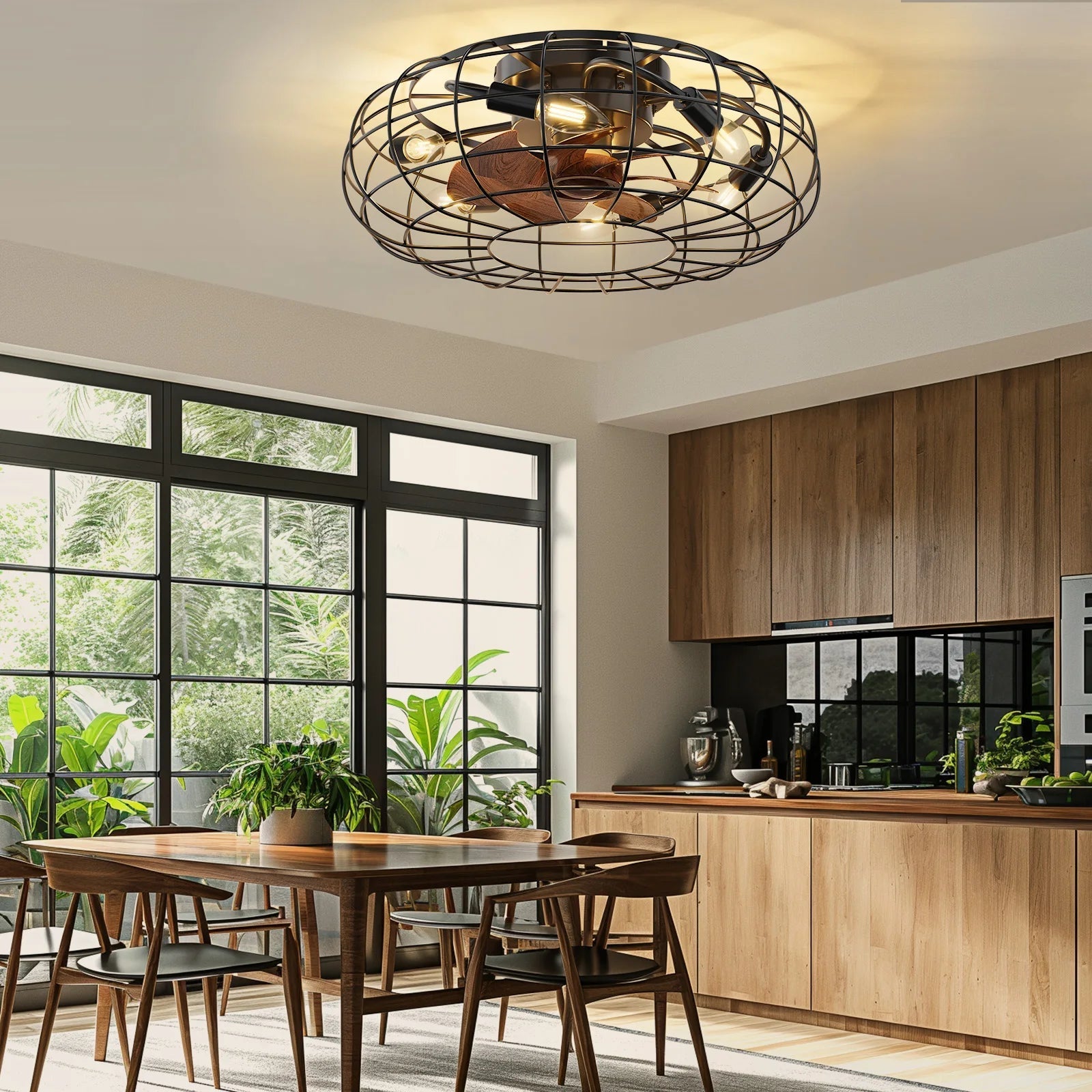 Ventilateur de plafond industriel avec télécommande Lampe pour ventilateur de plafond Electro Paris