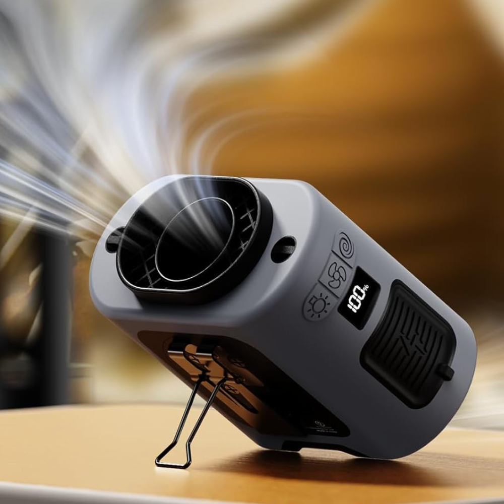 Ventilateur de Taille Portable avec Batterie 20000mAh – Ventilateur Mains-Libres pour Travailleurs Ventilateurs portables Electro Paris