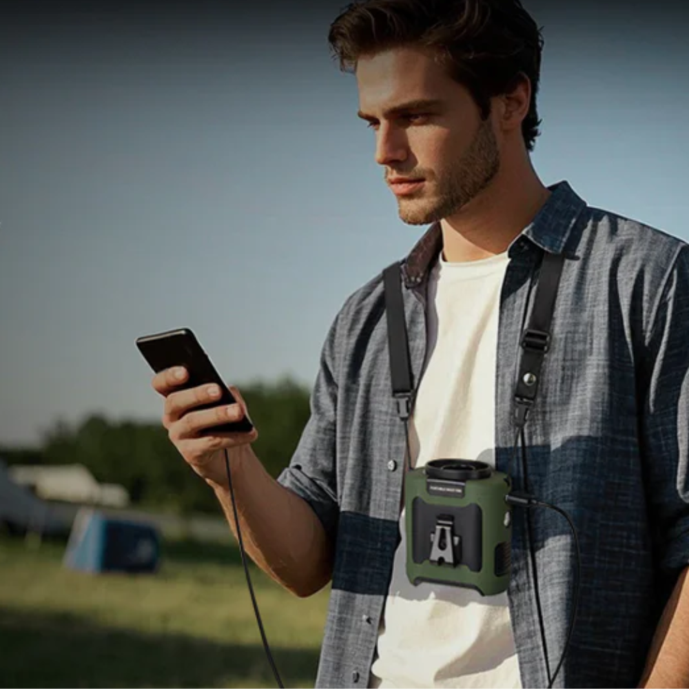 Ventilateur de Taille Portable avec Batterie 20000mAh – Ventilateur Mains-Libres pour Travailleurs Ventilateurs portables Electro Paris