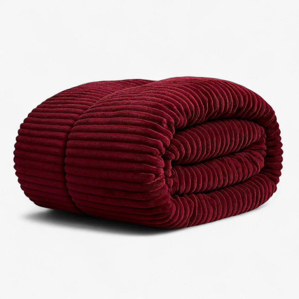 Couverture D’hiver Ultra-Douce Et Confortable Avec Design Élégant Et Chaleur Optimale Blanket Electro Paris Rouge vin 180x220cm
