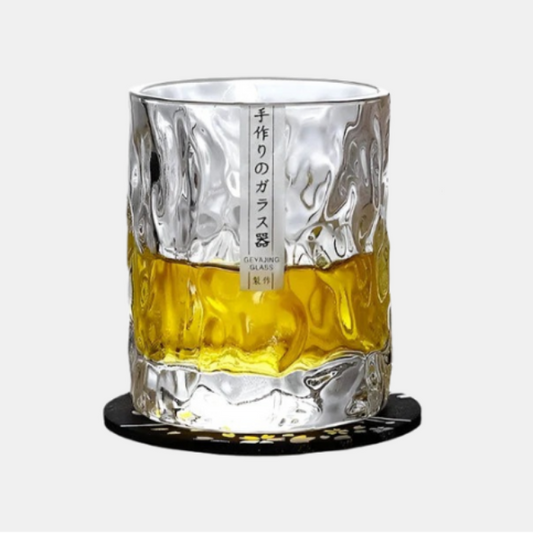 Verre à Whisky Sculpté à la Main – Design Élégant avec Coffret en Bois Naczynia do picia Electro Paris Verre à whisky Glacier