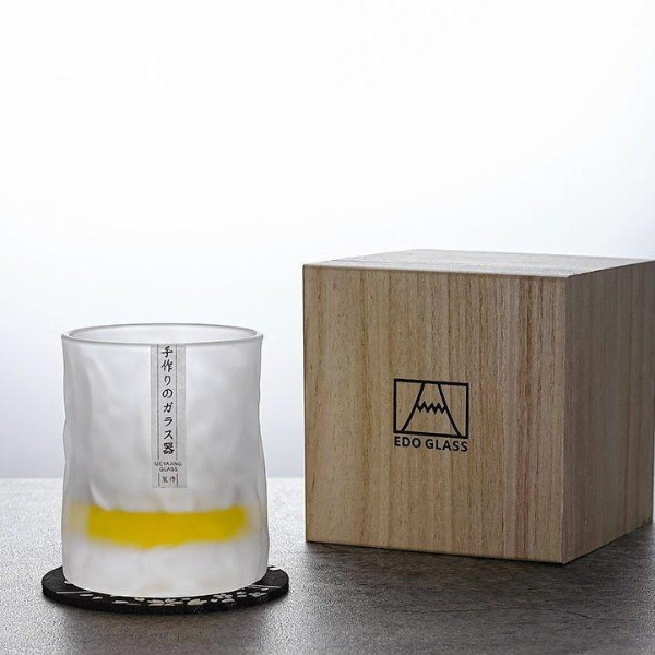 Verre à Whisky Sculpté à la Main – Design Élégant avec Coffret en Bois Naczynia do picia Electro Paris Verre à whisky Glacier (Mat)