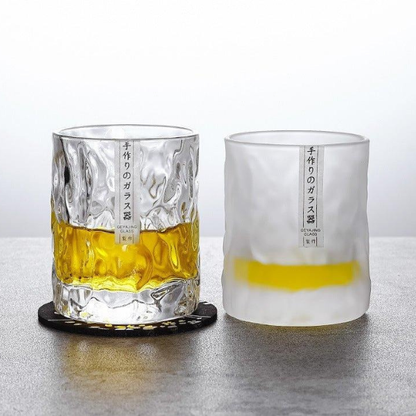 Verre à Whisky Sculpté à la Main – Design Élégant avec Coffret en Bois Naczynia do picia Electro Paris