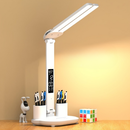 Lampe de Bureau LED Pliable – Double Têtes avec Contrôle Tactile & USB Lamp Electro Paris