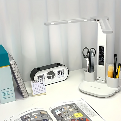 Lampe de Bureau LED Pliable – Double Têtes avec Contrôle Tactile & USB Lamp Electro Paris