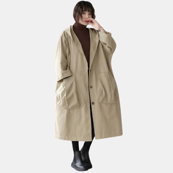 Veste Oversize Imperméable – Coupe‑vent Résistante et Confortable Electro Paris Beige Taille unique