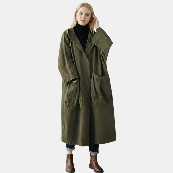 Veste Oversize Imperméable – Coupe‑vent Résistante et Confortable Electro Paris Vert armée Taille unique