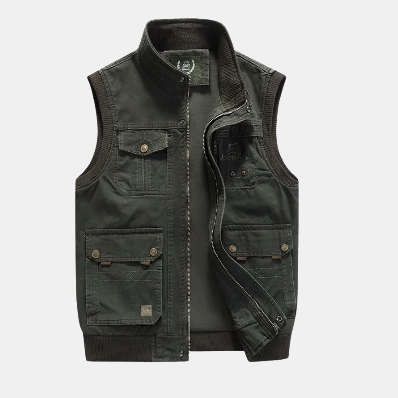 Veste Tactique Polyvalente pour Homme – Style Vintage et Fonctionnalité Maximale Gilets tactiques pour hommes Electro Paris Vert M