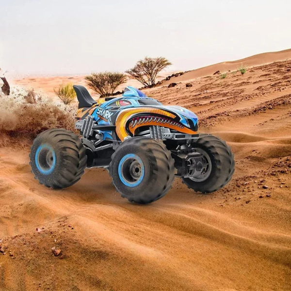 Voiture Télécommandée 4x4 Tout-Terrain – Monster Truck de Drift Haute Performance au Design Requin Electro Paris