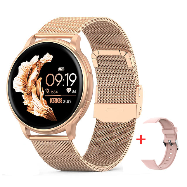 Montre Connectée Intelligente Avec Suivi De Santé Et Appels Bluetooth Cyber Monday Offer Smartwatch Classic Electro Paris Luxe – Or rose