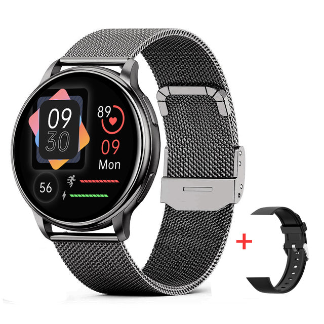 Montre Connectée Intelligente Avec Suivi De Santé Et Appels Bluetooth Cyber Monday Offer Smartwatch Classic Electro Paris Luxe – Anthracite