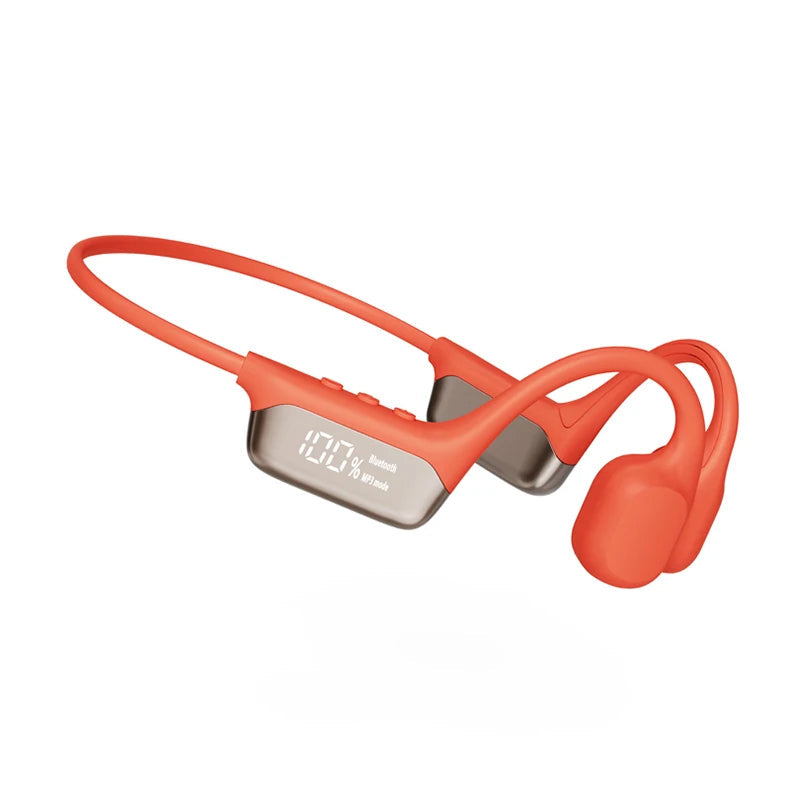 Casque Audio Étanche À Conduction Osseuse Avec Bluetooth 5.4 Et Lecteur MP3 Intégré (32 Go) Earbuds Electro Paris Orange