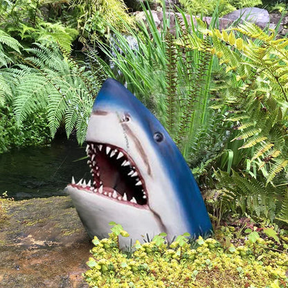 Sculpture De Requin Bleue Résistante Aux Intempéries Pour Jardin Terrasse Et Décoration Extérieure Black Friday Deal Garden Decor Electro Paris