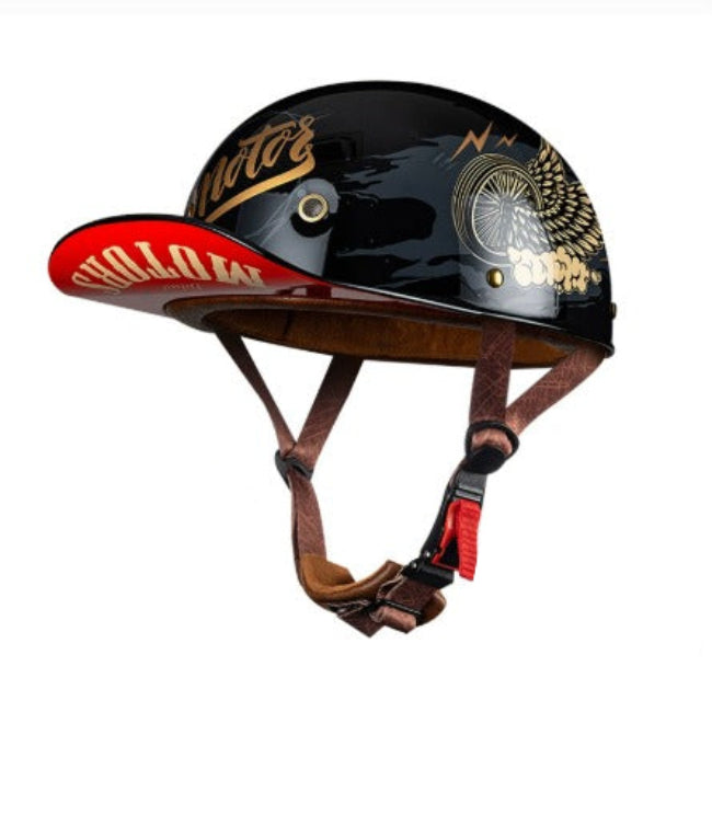 Casque De Moto Stylé Et Certifié DOT & ECE – Protection Légère En ABS Cyber Monday Offer Motorcycle Helmets Electro Paris Volant d'inertie noir M - 55-56 cm