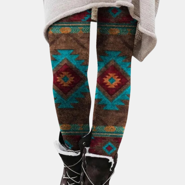 Legging Femme Hiver – Motifs Ethniques et Confort Leggings Electro Paris Bleu S