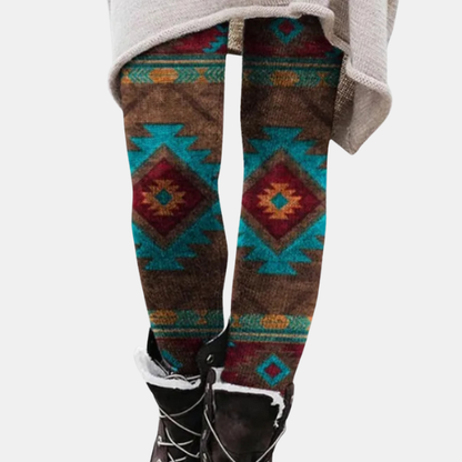 Legging Femme Hiver – Motifs Ethniques et Confort Leggings Electro Paris Bleu S
