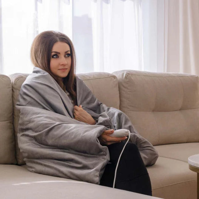 Couverture Chauffante en Polaire Douce – Grand Plaid Chauffant avec 3 Niveaux de Chaleur Couvertures Électriques Electro Paris