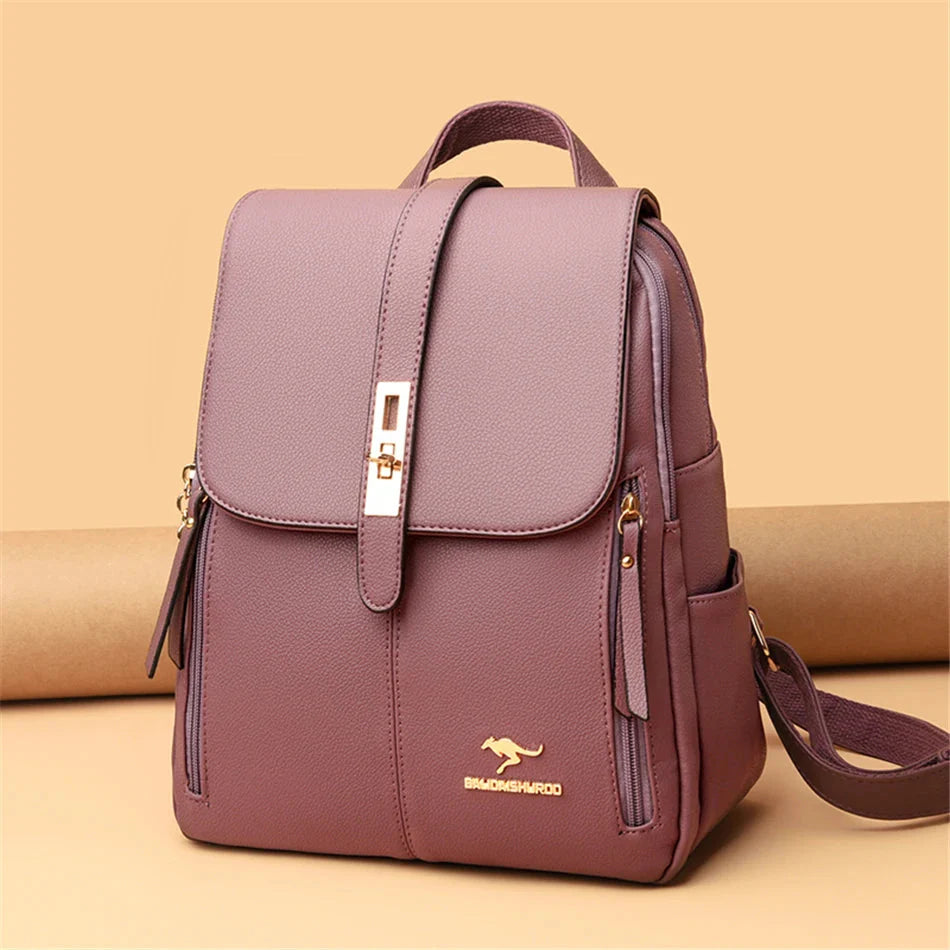 Sac à Dos Aurora En Cuir – Élégance Et Fonctionnalité Au Quotidien Women's bag Electro Paris Violet