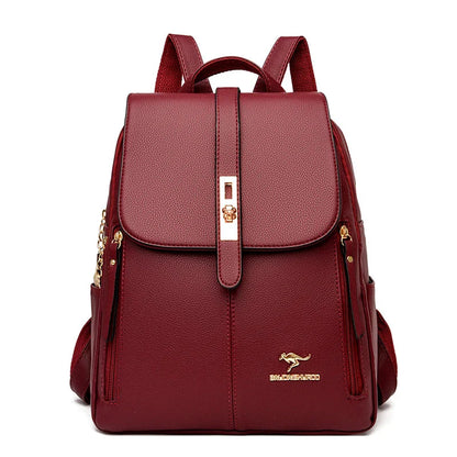 Sac à Dos Aurora En Cuir – Élégance Et Fonctionnalité Au Quotidien Women's bag Electro Paris Rouge