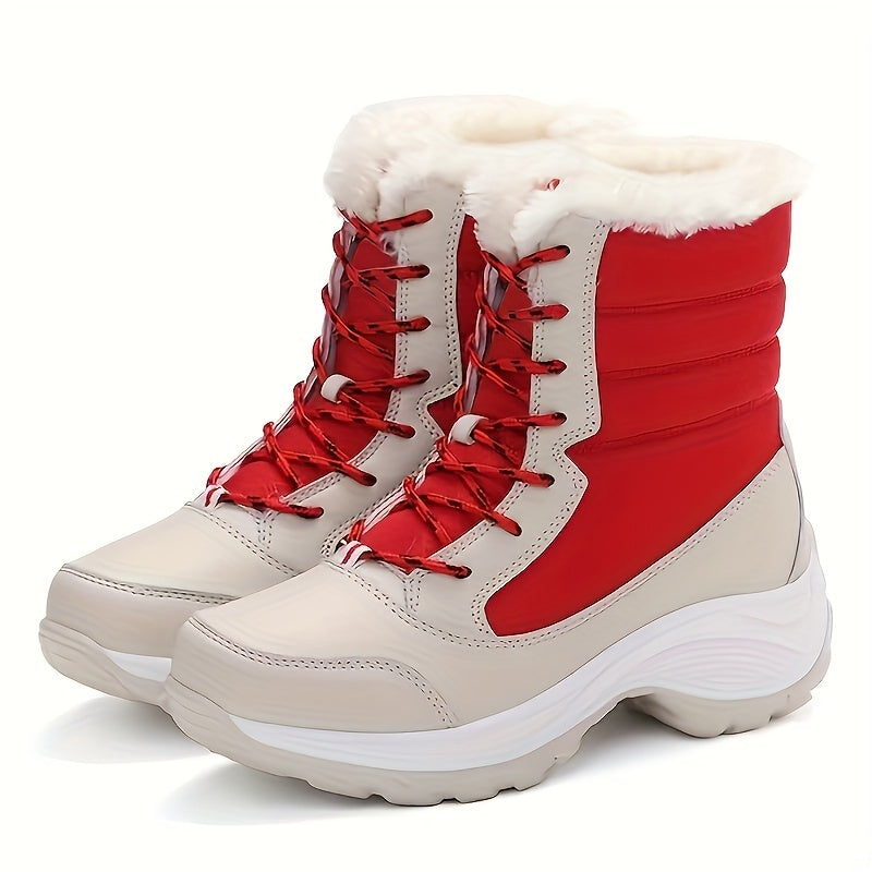 Bottes D’Hiver Avec Pelsfôr Pour Femmes Vanntette Et Sklisikre Pour Confort Et Sécurité Women Shoes Electro Paris Rouge 33
