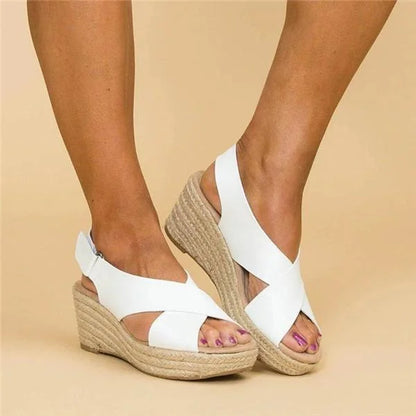 Sandales d’été pour femmes offrant confort maximal et look élégant avec talon compensé Women Sandals Electro Paris