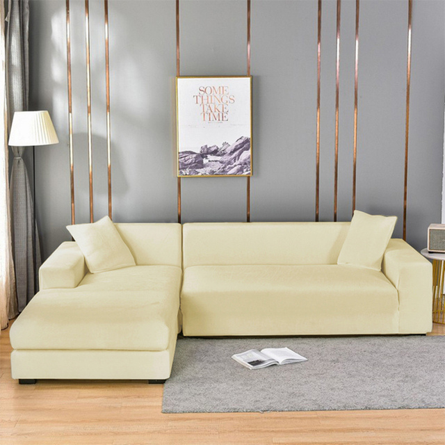 Housse de Canapé Universelle Complète Avec Protection Anti-Taches Et Élégance Maximale Sofa Cover Electro Paris Beige 1 seat (90 to 140 cm / 35.44 to 55.12 Inch)