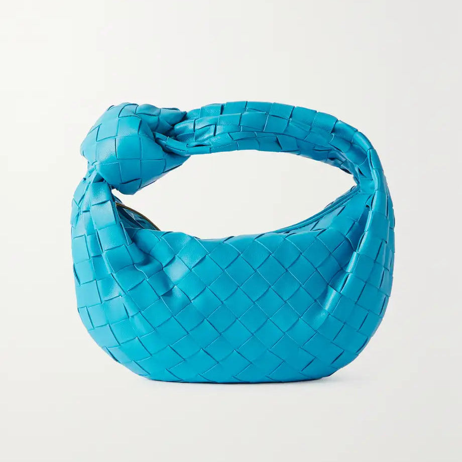 Sac à Main Élégant en Cuir Véritable pour Femmes - Style Italien Classique Handbags Electro Paris Bleu clair