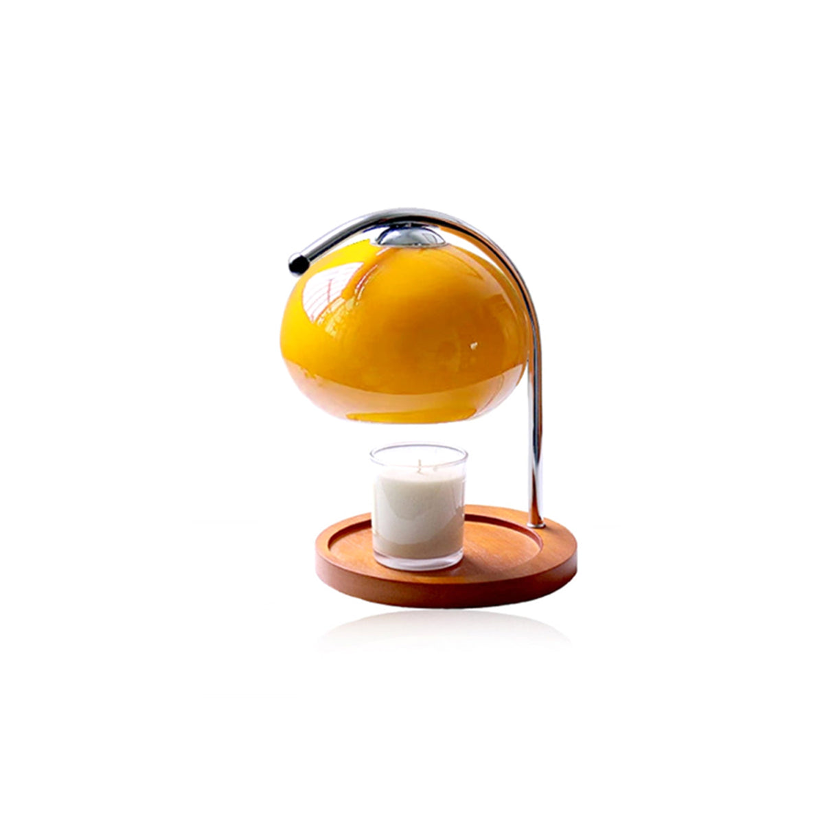 Lampe Chauffante En Verre Style Rétro Pour Ambiance Chaleureuse Et Parfum Subtil Candle Warmer Electro Paris Jaune