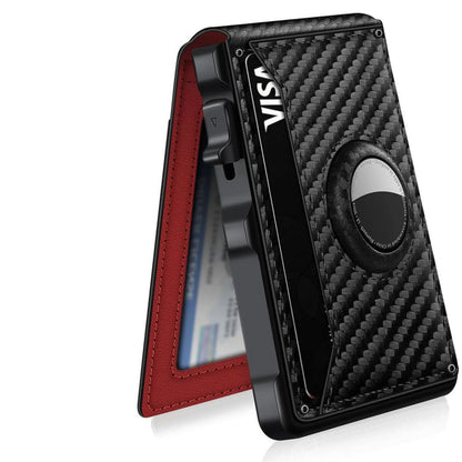 Portefeuille RFID Intelligente Avec Suivi AirTag Et Grande Capacité Pour Cartes Et Billets Wallet Electro Paris Carbone