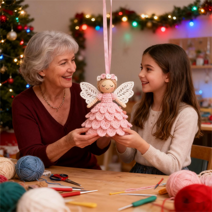 Kit de Crochet DIY Ornement Ange – Artisanat Créatif pour une Belle Décoration Fait Maison Decoration Electro Paris