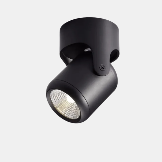 Éclairage LED Plafond Dimmable – Downlight Rotatif 10W/15W en Aluminium Noir Éclairage Electro Paris Noir 3000K 10W à intensité variable
