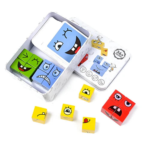 Jouet Éducatif en Blocs de Bois – Empiler et Trier Toys & Games > Games > Party Games > Reaction Games > Emoji Block Games Electro Paris